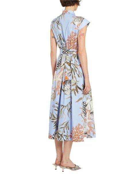 VESTITO LUNGO FANTASIA DONNA AZZURRO