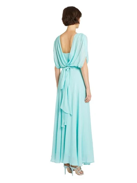 VESTITO LUNGO CON CINTURA RIMOVIBILE DONNA TURCHESE