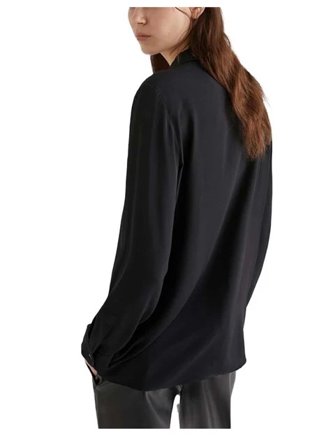 CAMICIA CABIRIA IN MISTO SETA DONNA NERO