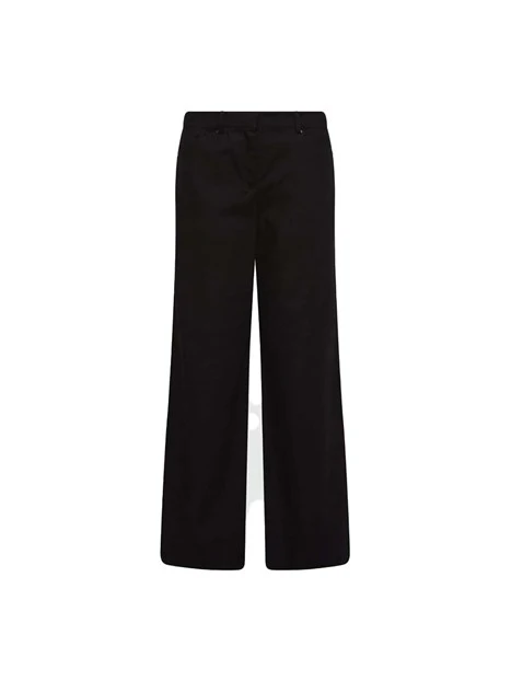 PANTALONE A PALAZZO IN COTONE DONNA NERO