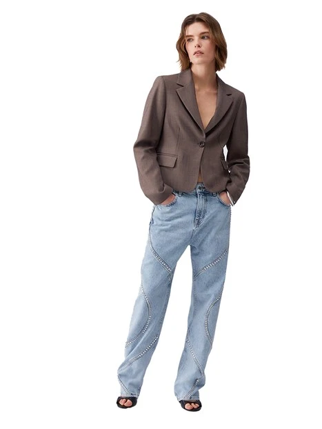 BLAZER SLIM FIT DONNA GRIGIO