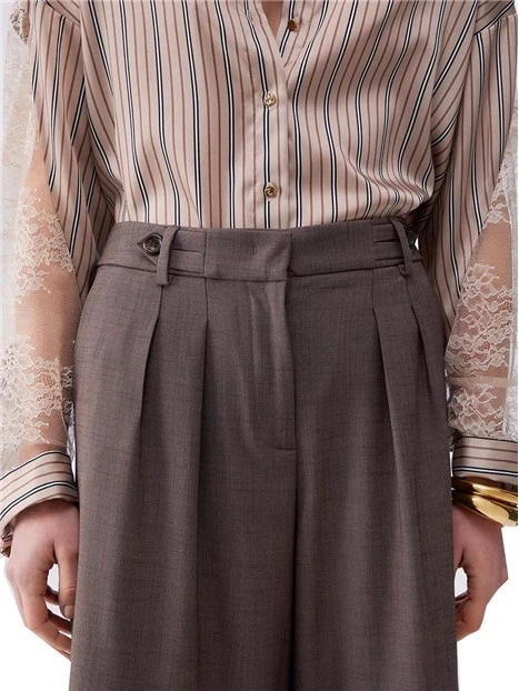 SHORTS CON TASCA A FILETTO DONNA GRIGIO