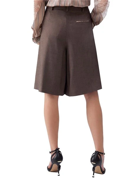 SHORTS CON TASCA A FILETTO DONNA GRIGIO