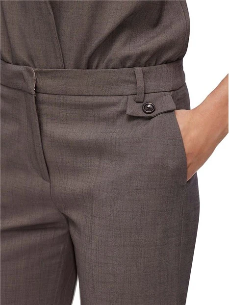 PANTALONI CHINO CON RISVOLTO DONNA GRIGIO