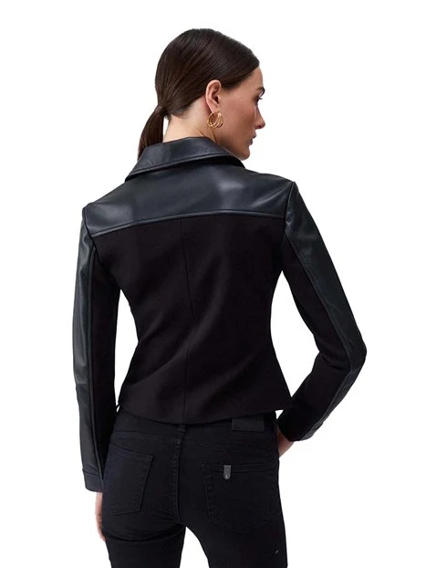 GIACCA IN PELLE CON CERNIERA DONNA