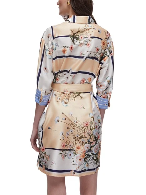 VESTITO CHEMISIER CON FANTASIA DONNA BLU