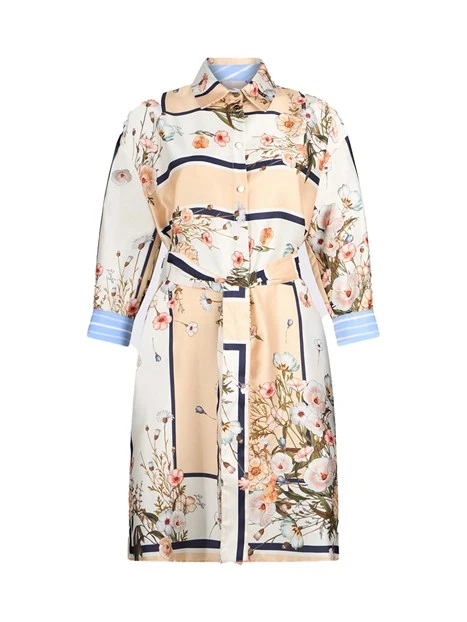 VESTITO CHEMISIER CON FANTASIA DONNA BLU