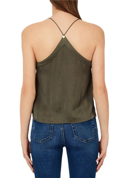 TOP CON BRETELLE DONNA VERDE