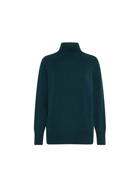 MAGLIA DOLCEVITA IN LANA MERINOS DONNA VERDE