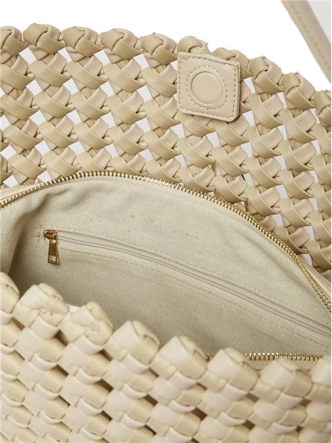 BORSA A SPALLA MLABARCA DONNA BEIGE