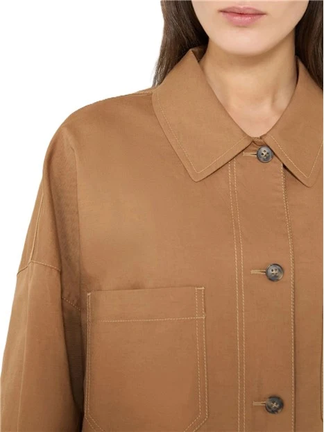 GIACCA CORTA CON SPACCHI DONNA CUOIO