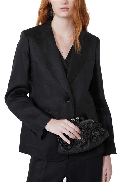 BLAZER MONOPETTO BOTTONE SINGOLO DONNA NERO