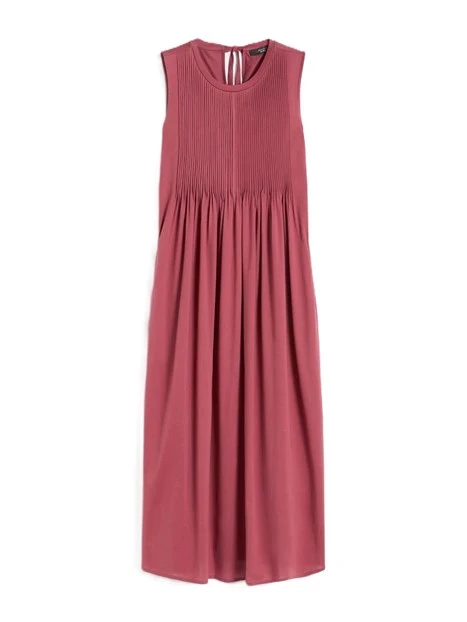 VESTITO LUNGO CON CHIUSURA FIOCCO DONNA ROSSO