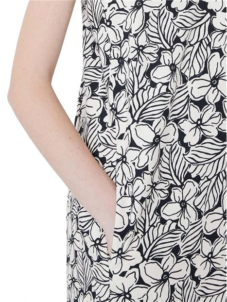 VESTITO CORTO IN STUOIA DI COTONE DONNA AVORIO