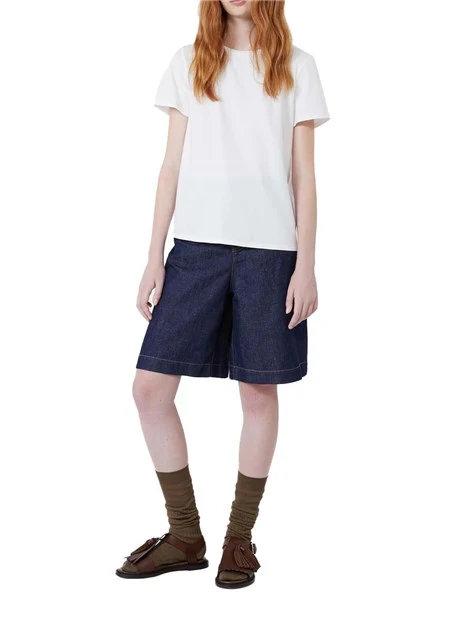 T-SHIRT MANICA CORTA SENZA DECORAZIONI DONNA BIANCO