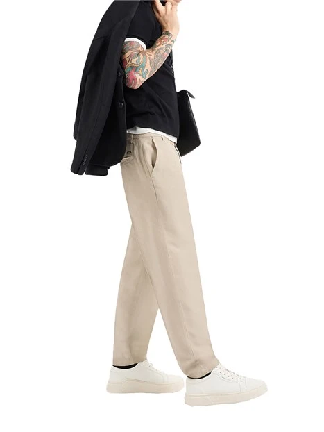 PANTALONI CHINO PIEGA STIRATA UOMO  BEIGE