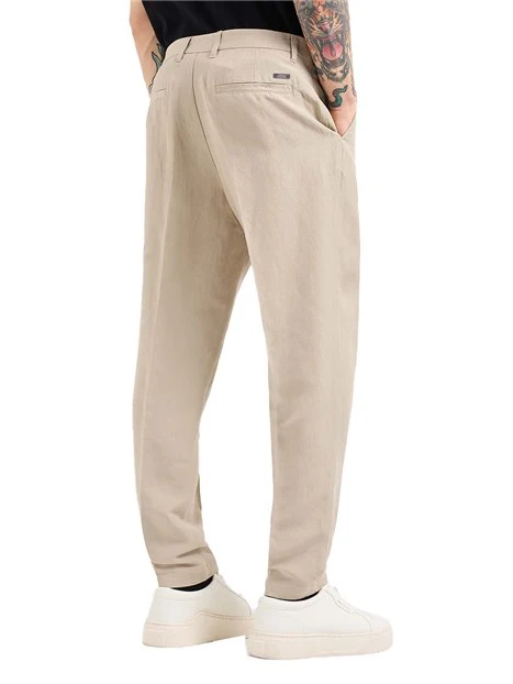 PANTALONI CHINO PIEGA STIRATA UOMO  BEIGE