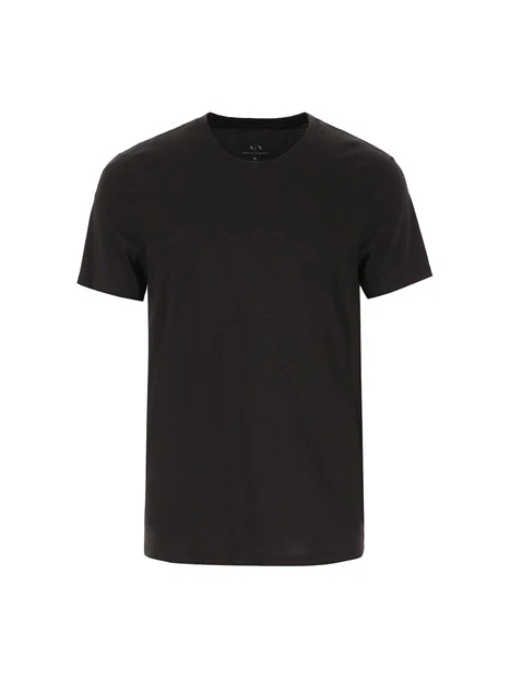 T-SHIRT MANICA CORTA CON LOGO APPLICATO UOMO NERO