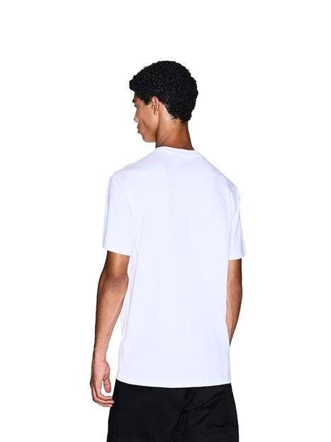 T-SHIRT MANICA CORTA CON IN COTONE CON LOGO UOMO BIANCO