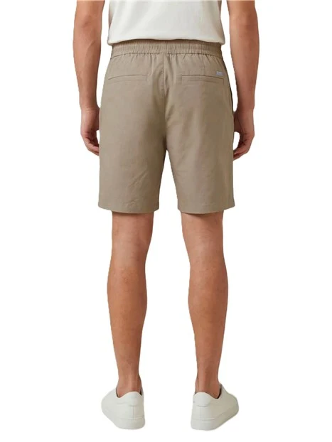 BERMUDA TAGLIO CORTO CON VITA ELASTICIZZATA UOMO GRIGIO