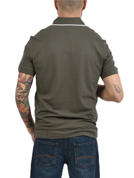 POLO MANICA CORTA  IN PIQUÈ DI COTONE UOMO VERDE