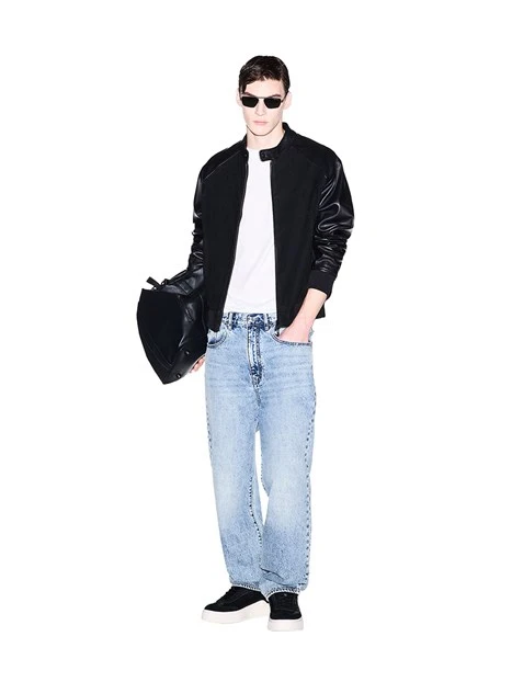 T-SHIRT MANICA CORTA CON LOGO STAMPATO TONO SU TONO UOMO BIANCO