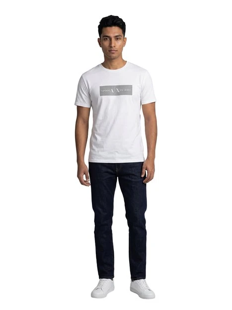 T-SHIRT MANICA CORTA CON STAMPA DEL LOGO UOMO BIANCO