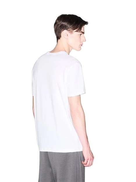 T-SHIRT MANICA CORTA STAMPA LOGO FANSTASIA UOMO BIANCO