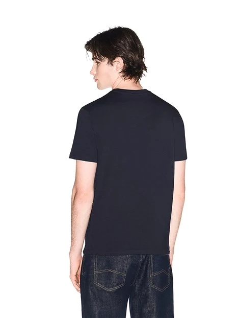 T-SHIRT MANICA CORTA STAMPA LOGO FANSTASIA UOMO BLU