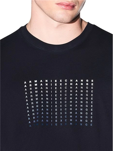 T-SHIRT MANICA CORTA STAMPA LOGO FANSTASIA UOMO BLU