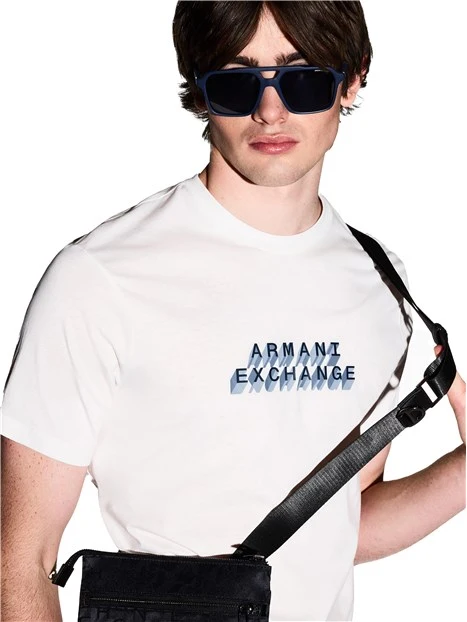 T-SHIRT MANICA CORTA CON LOGO 3D UOMO BIANCO