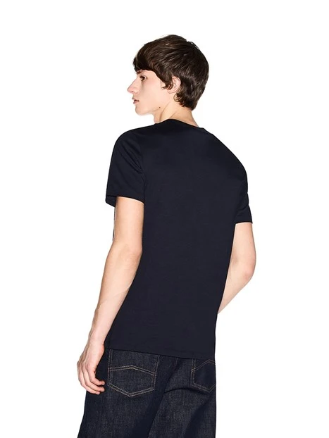 T-SHIRT MANICA CORTA CON LOGO 3D UOMO BLU