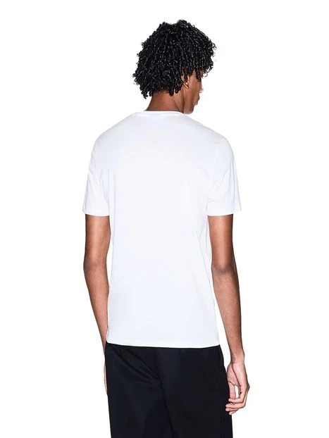 T-SHIRT MANICA CORTA CON GRAFICA LOGO UOMO BIANCO