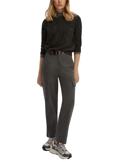 PANTALONI CHINO CON TASCHE LATERALI DONNA GRIGIO