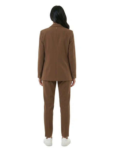 BLAZER MONOPETTO CON TASCHINO DONNA MARRONE