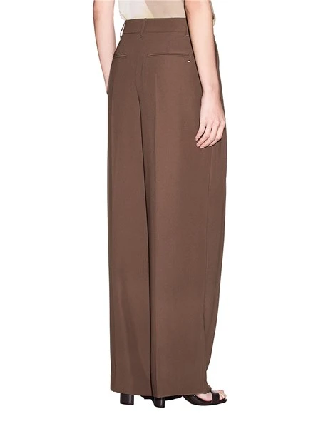 PANTALONI PALAZZO ELEGANTI DONNA MARRONE