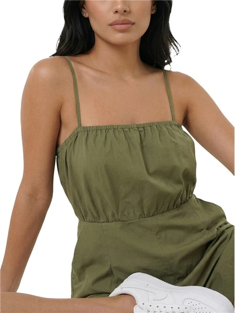 TUTA CORTA CON SCHIENA SCOPERTA DONNA VERDE