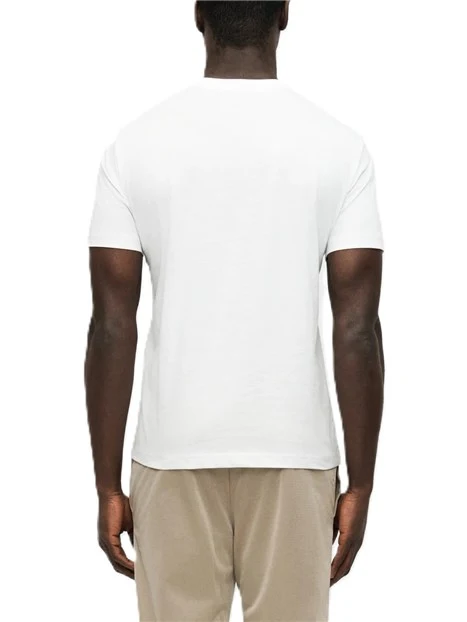 T-SHIRT MANCA CORTA IN JERSEY DI COTONE TRASPIRANTE CON LOGO STAMPATO BIANCO