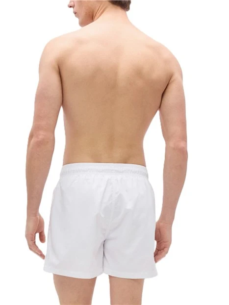 COSTUME BOXER VITA BASSA CON FASCIA ELASTICA E COULISSE UOMO BIANCO