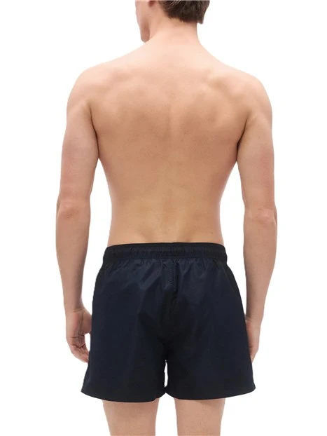 COSTUME BOXER VITA BASSA CON FASCIA ELASTICA E COULISSE UOMO BLU