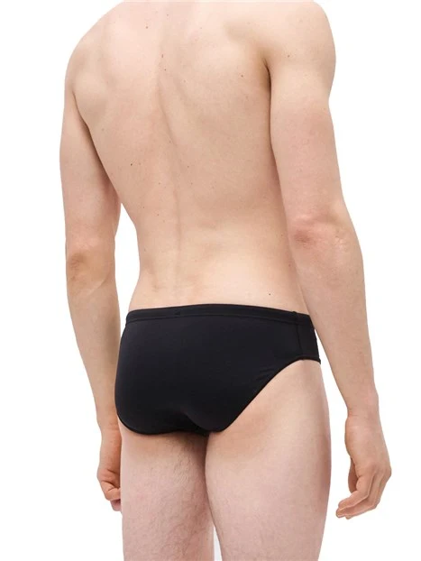 SLIP DA BAGNO CON FASCIA LATERALE LOGATA UOMO NERO