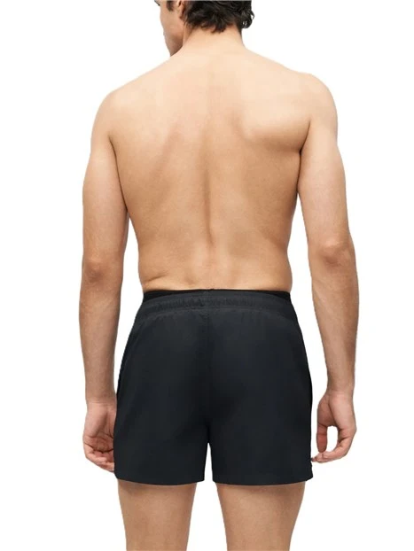 COSTUME BOXER CON FASCIA ELASTICA E COULISSE UOMO NERO