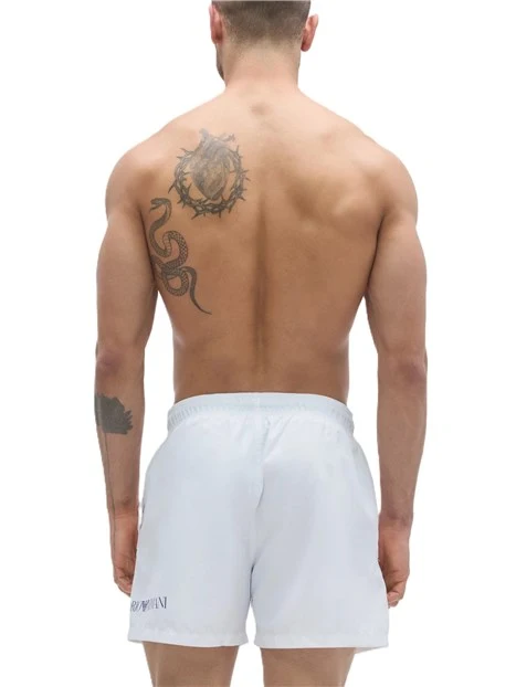 COSTUME BOXER CON FASCIA ELASTICA CON COULISSE UOMO BIANCO