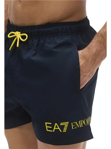 COSTUME BOXER CON FASCIA ELASTICA CON COULISSE UOMO BLU CHIARO