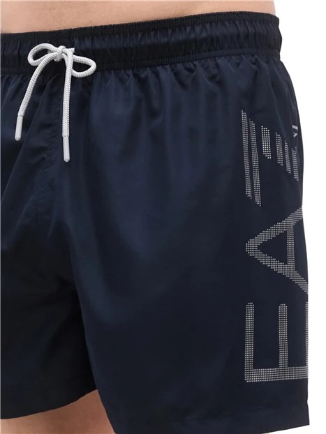 COSTUME BOXER CON COULISSE E FODERA IN RETE UOMO BLU