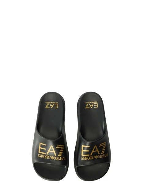 CIABATTE 7X000356AF18618 UOMO NERO ORO