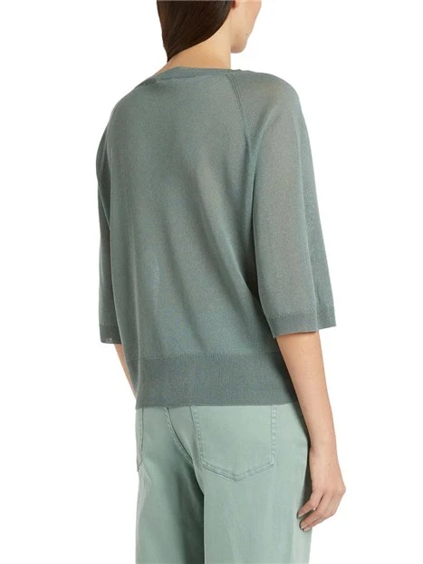 MAGLIA GIROCOLLO IN FILATO DI VISCOSA DONNA VERDE