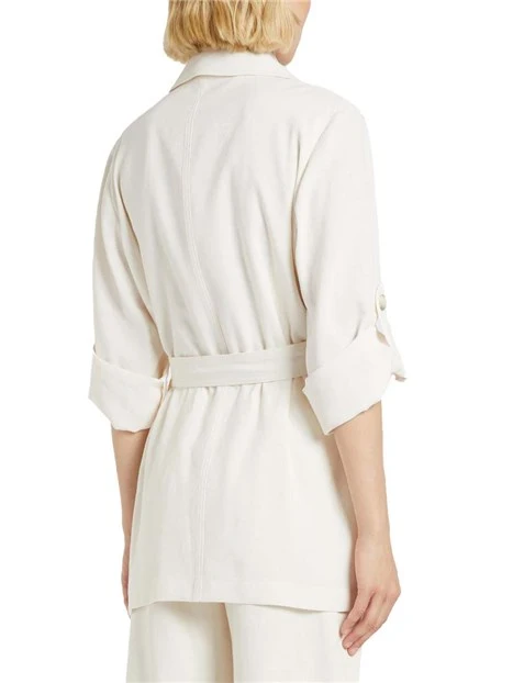 GIACCA CORTA SPOLVERINO DONNA BIANCO