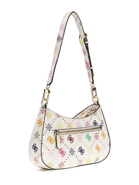 BORSA A SPALLA  MULTI LOGO EMELIE HWGM9928180 DONNA BIANCO