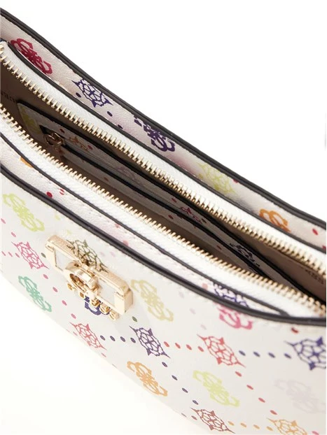 BORSA A SPALLA  MULTI LOGO EMELIE HWGM9928180 DONNA BIANCO